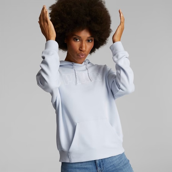 Puma Rebel Terry Woman’s Hoodie Sweatshirt Arctic ice - Picture 1 of 11